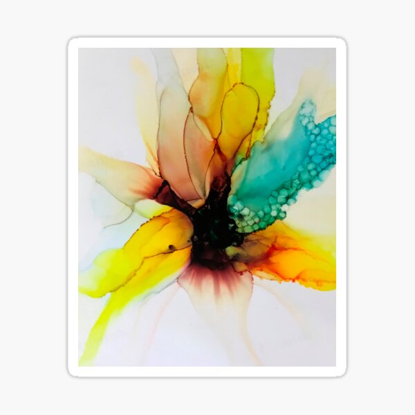 Butterfly Alcohol Ink Art Sticker