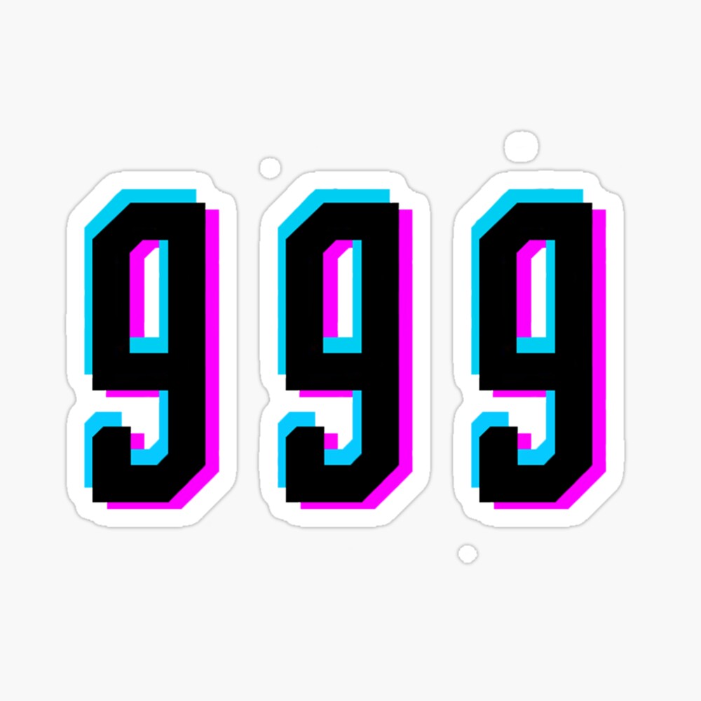 purpel 999 logo Sticker for Sale by Connoreyshop
