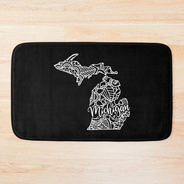 Item preview, Michigan Black And White Map designed and sold by OutcastBrain.