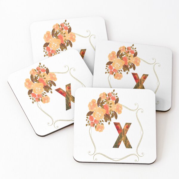 Artikelvorschau, Erstes X-Blumen-Design, Monogramm mit Blumen, erste Geschenke für Her- entworfen und verkauft von bartdesigner.