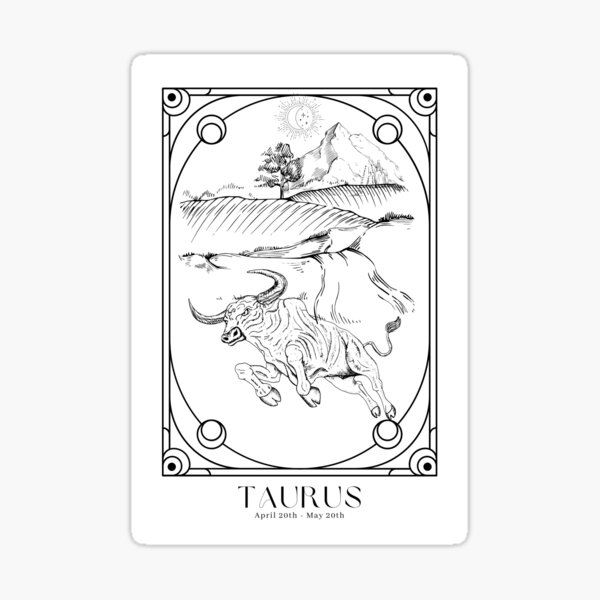 "Tarot Card Taurus" Sticker for Sale by Redbubble
