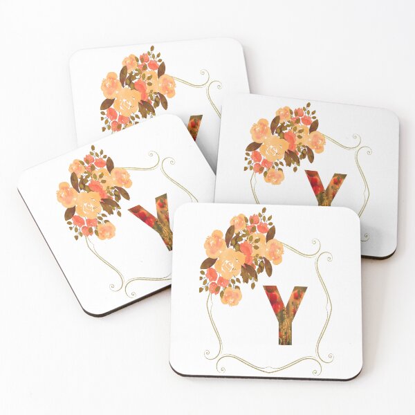 Item preview, Initial Y Flowers Design, Monogram with Flowers, Initial Gifts for Her- designed and sold by bartdesigner.