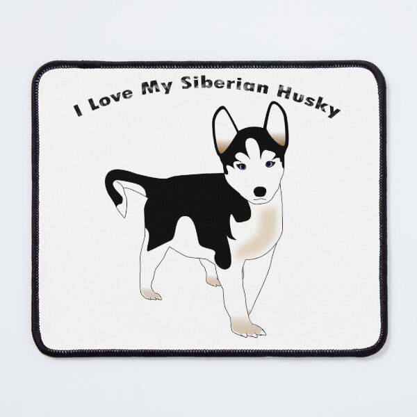 Item preview, I love my Siberian husky shirts, I love my siberian husky masks, I love my Siberian husky dress, I love my Siberian husky hats, I love my Siberian husky packback designed and sold by Poussyarts.