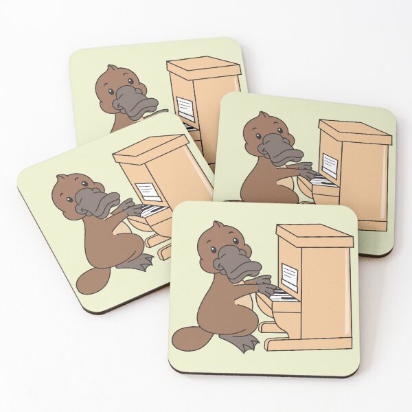 Item preview, Platypus playing piano designed and sold by orangerein.