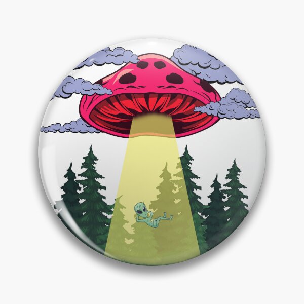 Item preview, trippy mushroom ufo designed and sold by Soofingscapes.