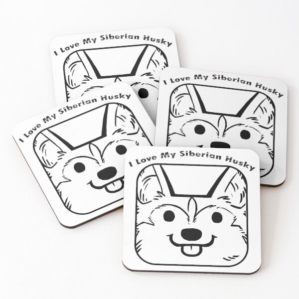 Item preview,  I love my Siberian husky shirts, I love my siberian husky masks, I love my Siberian husky dress, I love my Siberian husky hats, I love my Siberian husky packback   designed and sold by Poussyarts.