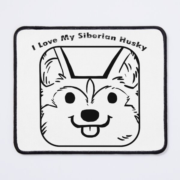 Item preview, I love my Siberian husky shirts, I love my siberian husky masks, I love my Siberian husky dress, I love my Siberian husky hats, I love my Siberian husky packback designed and sold by Poussyarts.