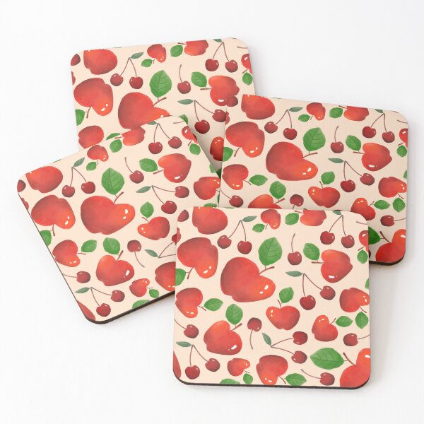 Item preview, Fruit Juicy Apples Red Green Pink Cute Seamless Pattern designed and sold by StudioAkubi.