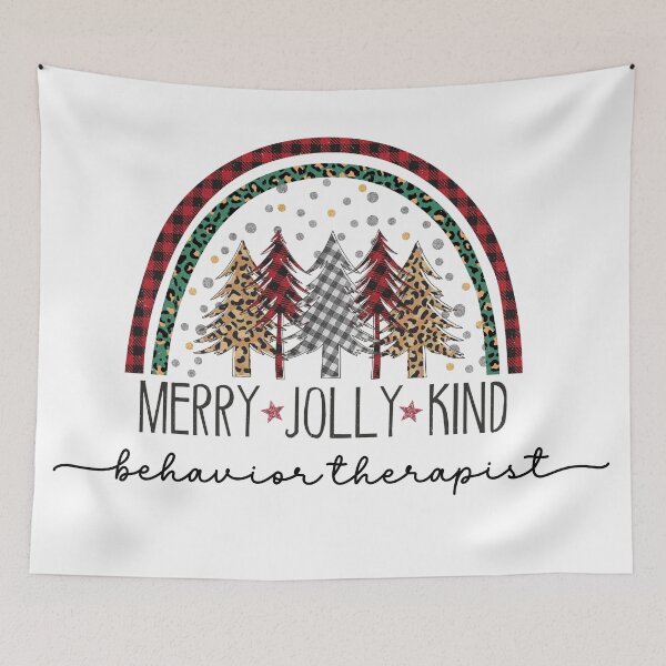 Item preview, Behavior Therapist Merry Jolly Kind Christmas Design for RBT, Registered Behavior Technician designed and sold by VisionaryABA.
