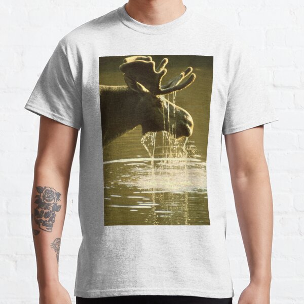Moose Wildlife Mens PRINTED T-SHIRT Animals Forest Animal