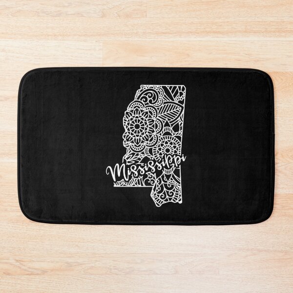 Item preview, Mississippi Black And White Map designed and sold by OutcastBrain.