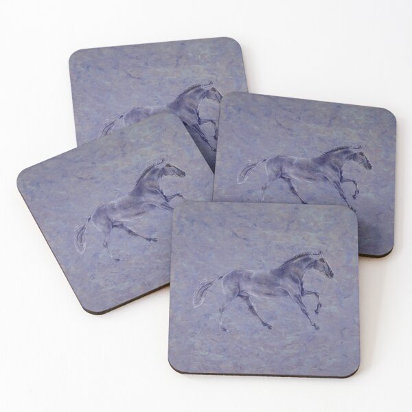 Item preview, Galloping horse 4 - purple mottled background designed and sold by SylvieG18.