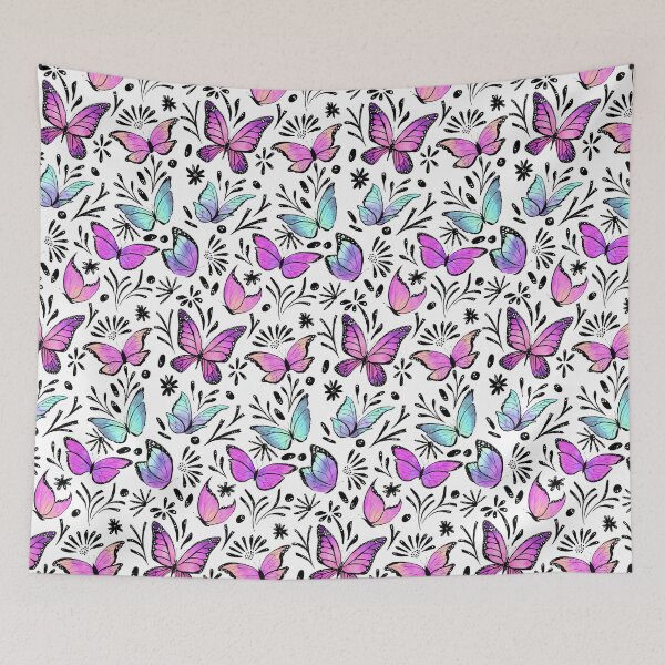Item preview, Butterflies - Pink and Blue designed and sold by Marie Funseth.