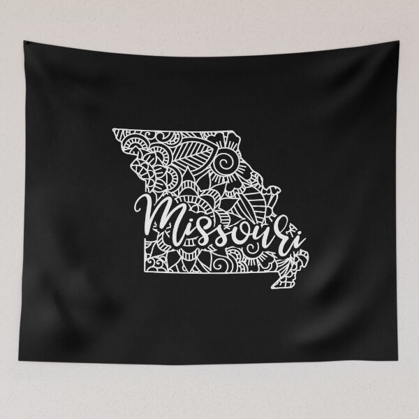 Item preview, Missouri Black And White Map designed and sold by OutcastBrain.