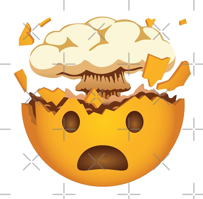  Mind Blown Emoji Funny New Emoji Posters By Grafik Traffik Redbubble