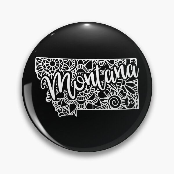 Item preview, Montana Black And White Map designed and sold by OutcastBrain.