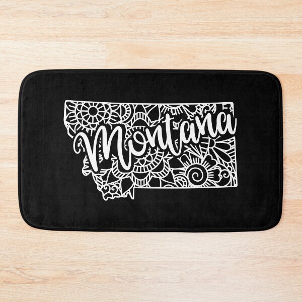 Item preview, Montana Black And White Map designed and sold by OutcastBrain.
