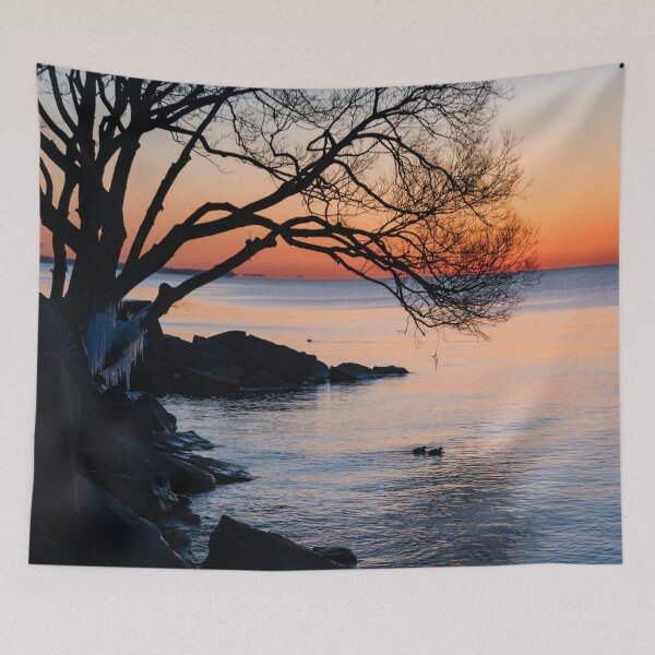 Item preview, Just Before Sunrise - Bright Cold and Colorful on the Lakeshore designed and sold by Georgia Mizuleva.