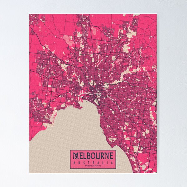 Item preview, Melbourne City Map of Australia - Blossom designed and sold by deMAP.