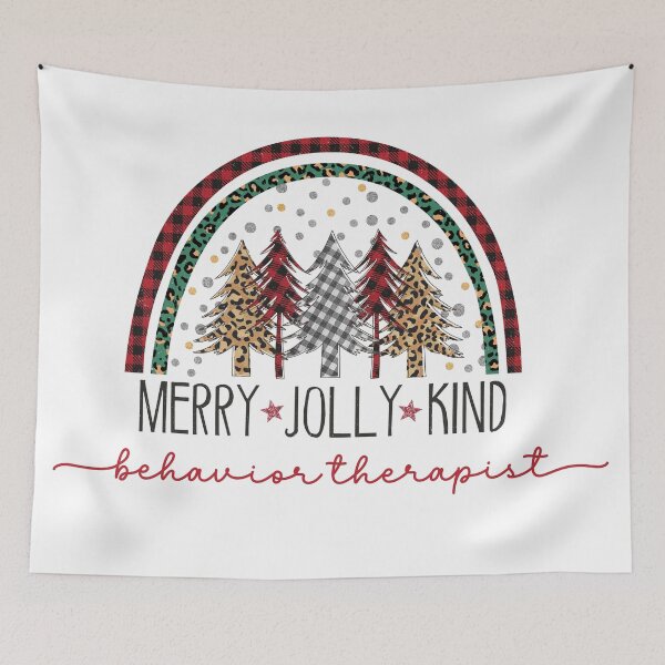 Item preview, Behavior Therapist Merry Jolly Kind Christmas Design for RBT, Registered Behavior Technician designed and sold by VisionaryABA.