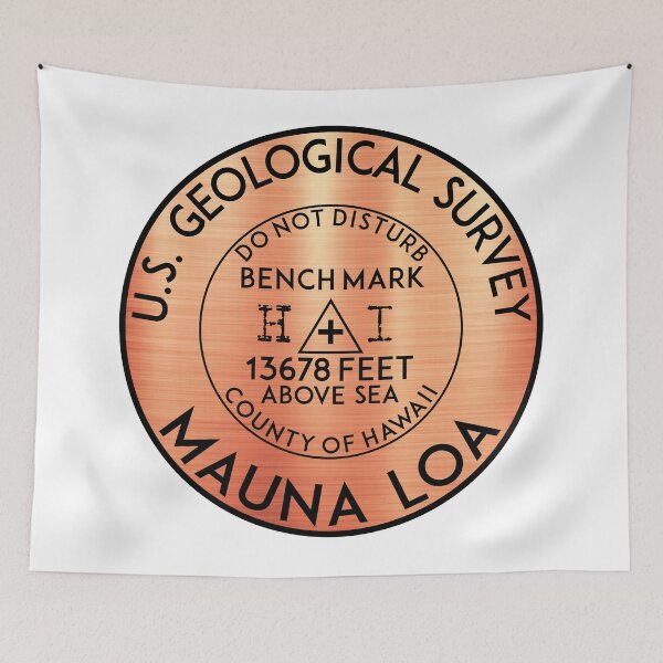Item preview, BENCHMARK MAUNA LOA HAWAII GEOCACHING USGS VOLCANO SILVER designed and sold by DESTINATIONS DECAL.