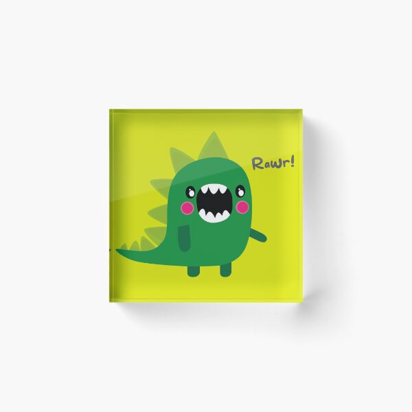 Item preview, Adorable green dinosaur kawaii dino cartoon cute rawr funny lovely designed and sold by Novel-ty.