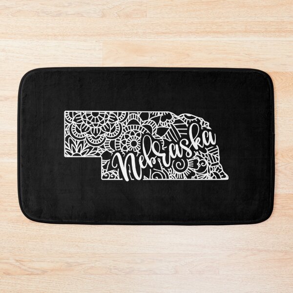 Item preview, Nebraska Black And White Map designed and sold by OutcastBrain.