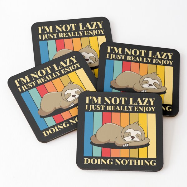 Item preview, I'm Not Lazy I Just Really Enjoy Doing Nothing vintage sloth lovers designed and sold by Kezichy.