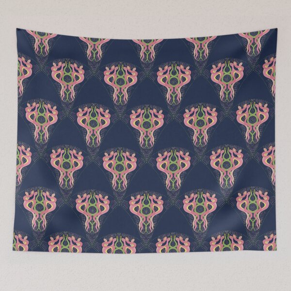 Item preview, Garden Snakes Bouquet Art Deco Pattern designed and sold by Old Urban Farmhouse Design Studio.