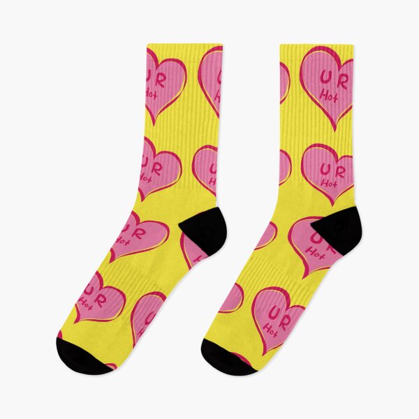Item preview, UR Hot cute yellow hot pink heart flirty valentine's day hand draw heart dopamine dressing and decoration designed and sold by Novel-ty.
