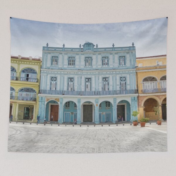 Item preview, Colorful Cuban Building - Watercolor Style designed and sold by WWWC2288.