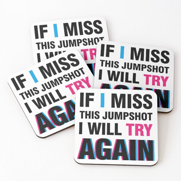 Item preview, If i miss this jumpshot i will try again glitch black text designed and sold by bolkibox.