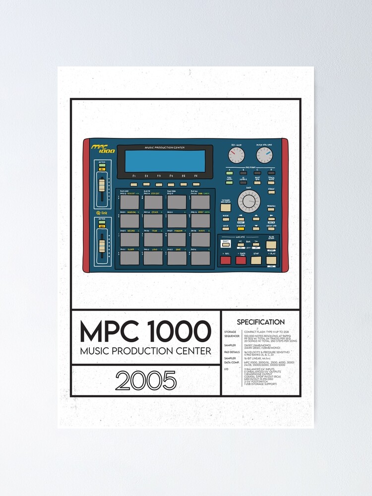 Akai MPC 1000 Drum Machine | Poster