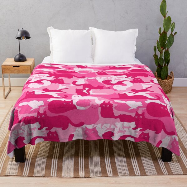 Item preview, Pink Camouflage Cats Pattern Cute Camo Kitties designed and sold by Jenn Inashvili.