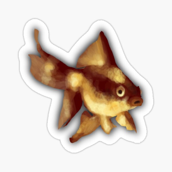 Goldfish whitout bubbles Sticker