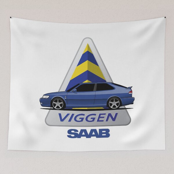 Item preview, SAAB Viggen Blue Illustration designed and sold by blackdogshop.