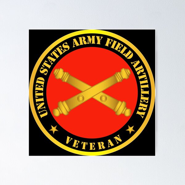 Item preview, Army - US Army Field Artillery Veteran w Branch designed and sold by Military Insignia Products.