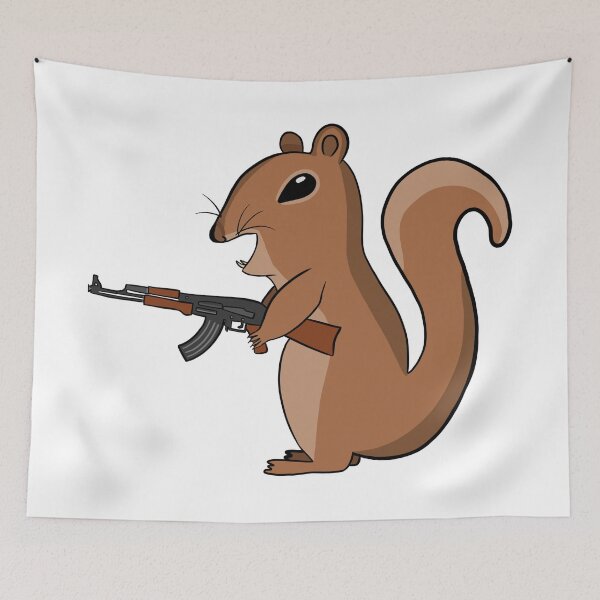 Item preview, Squirrel holding an ak-47 designed and sold by TahelDesigns.