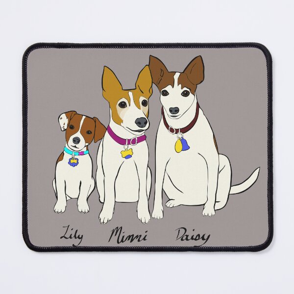 Dog Trio Memorial - Pet Commission 01 Mouse Pad
