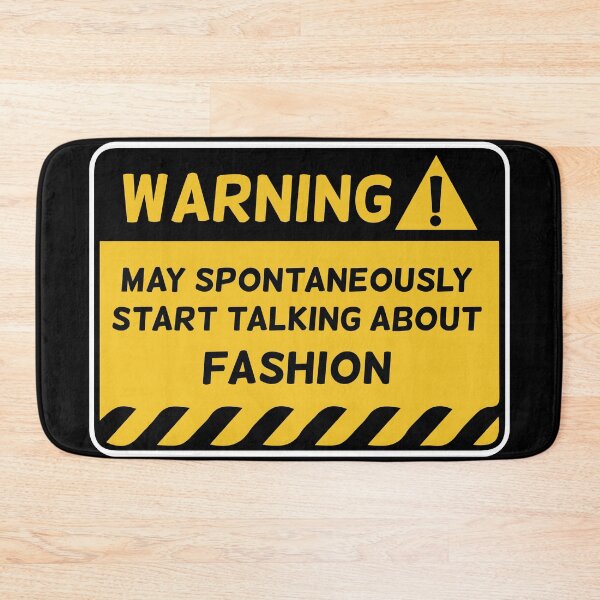 Item preview, May spontaneously start talking about fashion yellow warning sign funny fashion designed and sold by MetalicBabe.