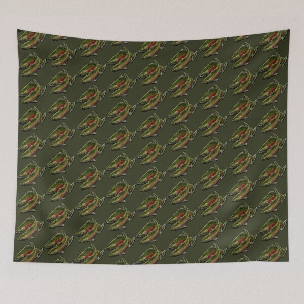 Item preview, Gone Fishing Coho Salmon Fish Art designed and sold by ArtistKimHunter.