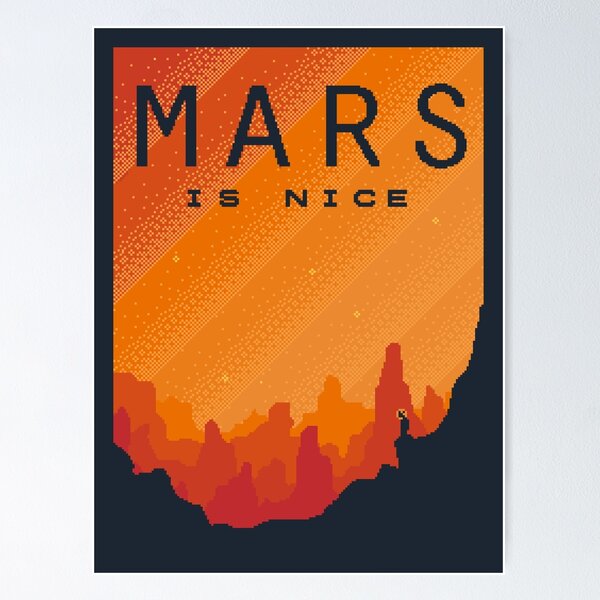 MARS Space Tourism Travel Poster Poster