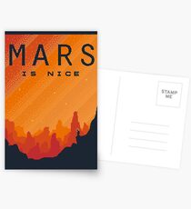 MARS Space Tourism Reiseplakat Postkarten
