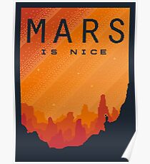 MARS Space Tourism Travel Poster Poster
