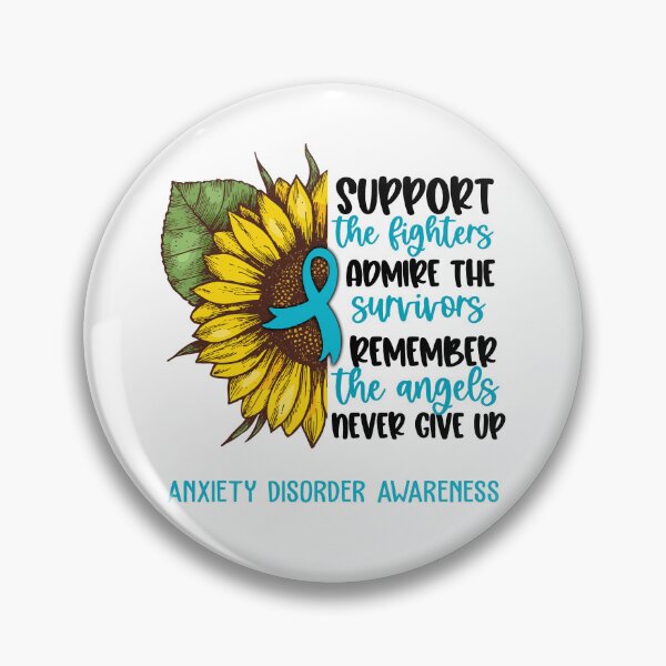 Item preview, Anxiety Disorder Awareness - Support the Fighters Admire the Survivors Remember the Angels Never Give Up designed and sold by whlrcheryl.