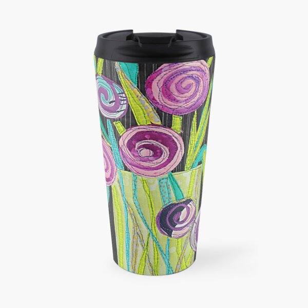 Lilac Swirls Travel Coffee Mug