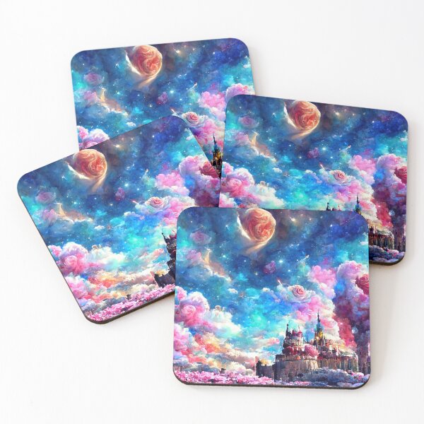 Item preview, Enchanted fantasy castle in the cotton candy clouds designed and sold by ArtbyACcreative.
