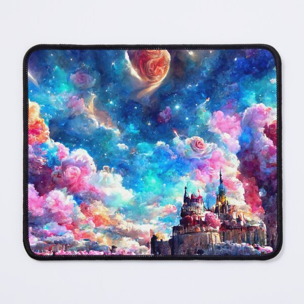 Item preview, Enchanted fantasy castle in the cotton candy clouds designed and sold by ArtbyACcreative.