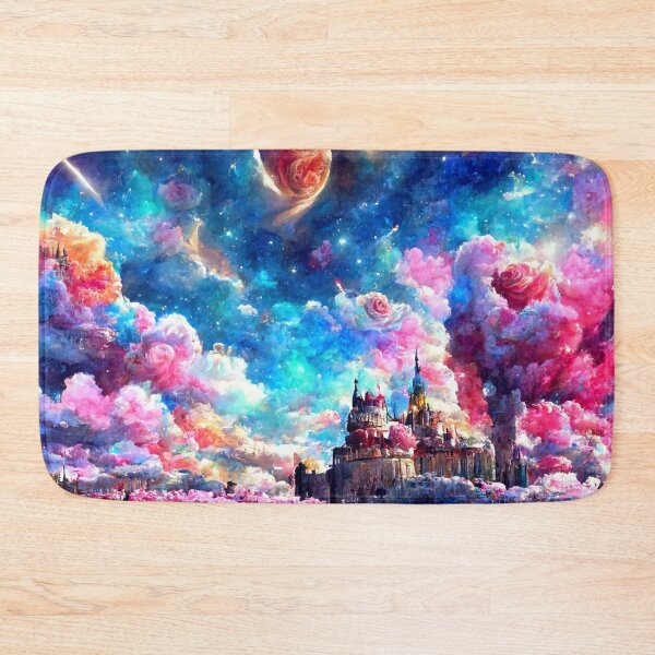 Item preview, Enchanted fantasy castle in the cotton candy clouds designed and sold by ArtbyACcreative.