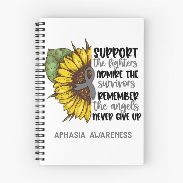 Item preview, Aphasia Awareness - Support the Fighters Admire the Survivors Remember the Angels Never Give Up designed and sold by whlrcheryl.